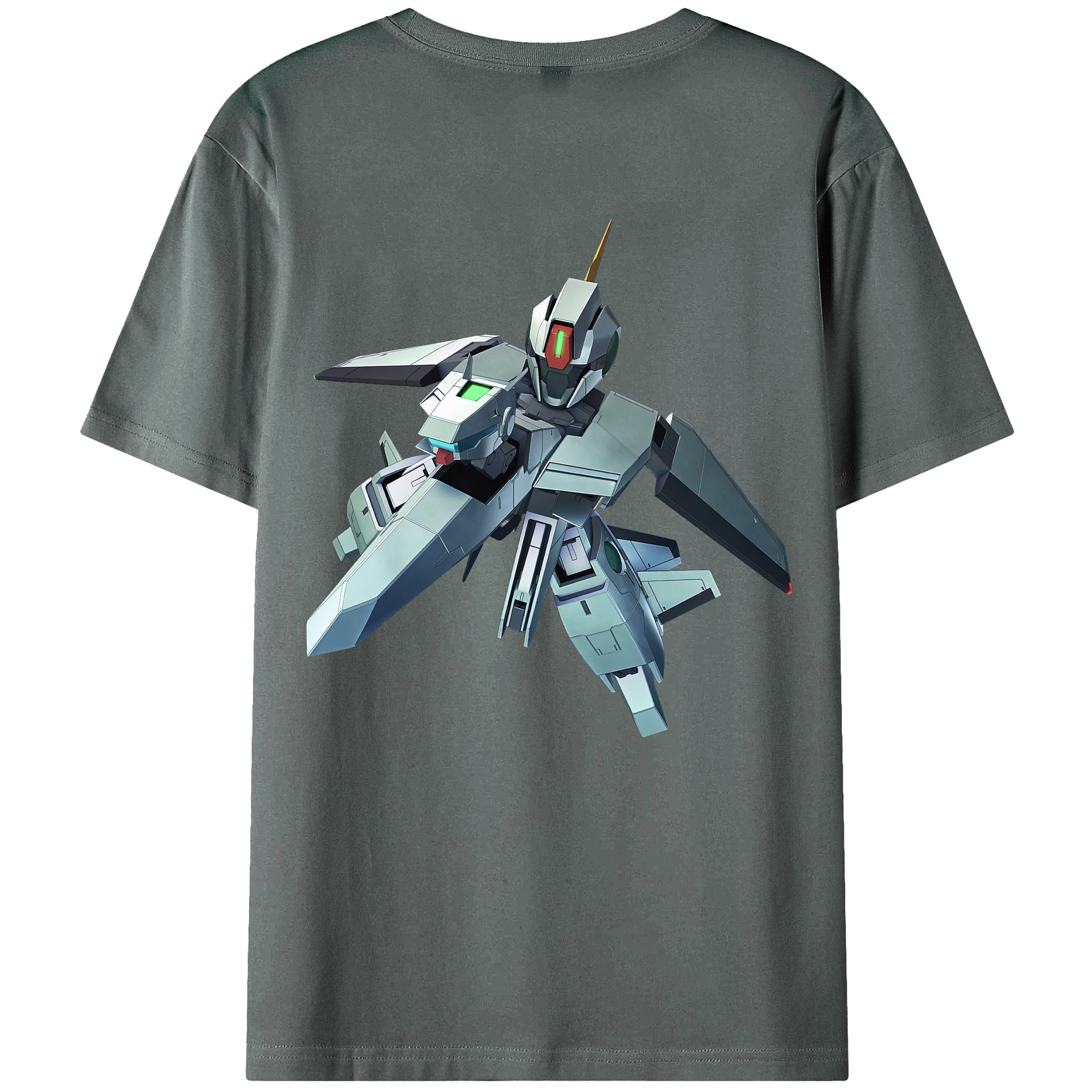 （画像用） 機動戦士ガンダム Mobile Suit Gundam 綿100％ メンズ半袖Tシャツ（バックプリント） 通気性
